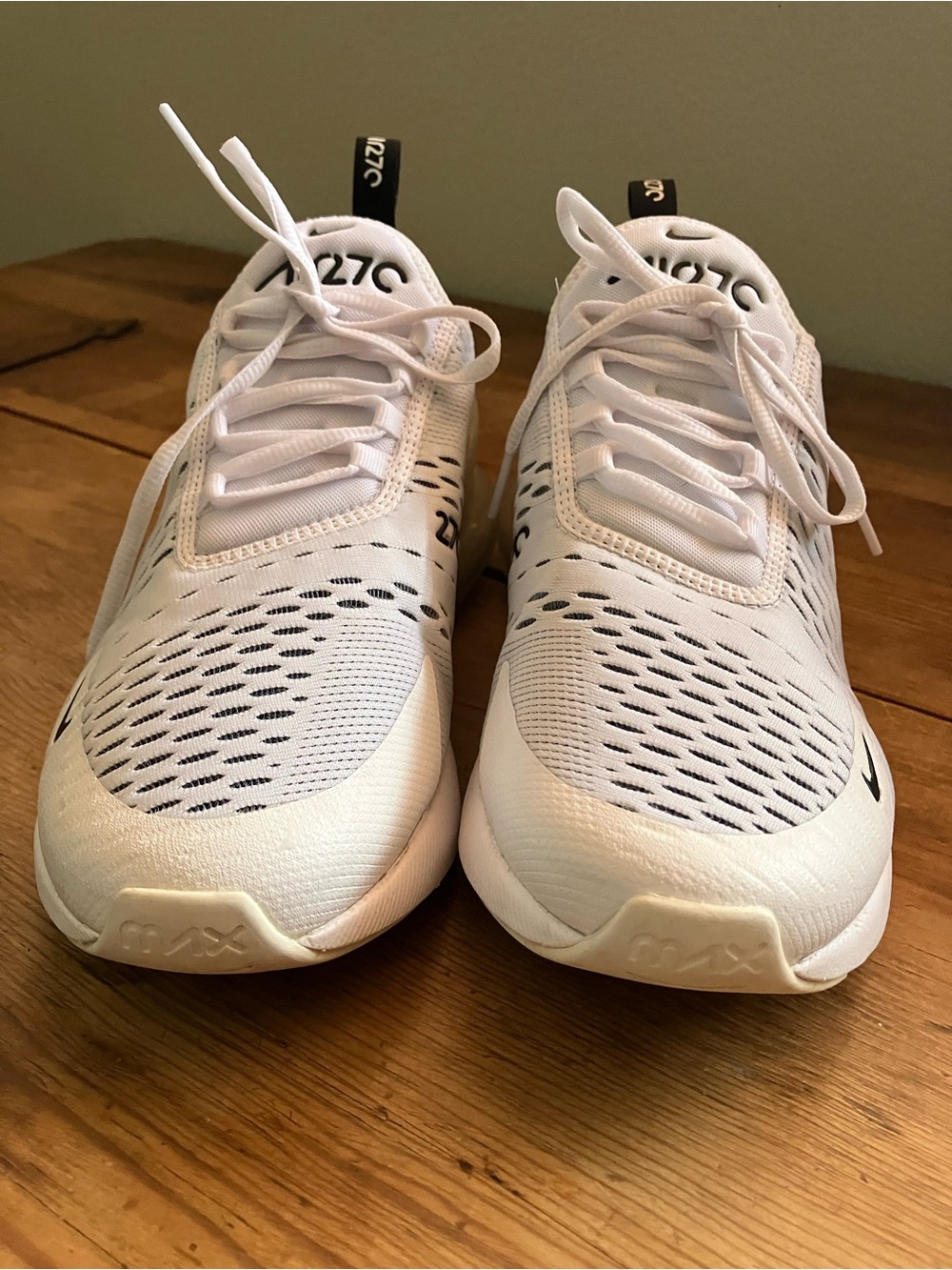 Nike Air Max 270 White and Black Running Shoes